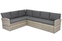 Technorattan hoekbank Monaco Garden Point lichtgrijs