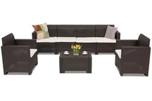 Technorattan meubels Nebraska Coffee 6 bruin Bica