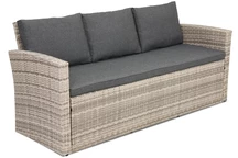 Marsylia Garden Point driezits technorattan bank grijs