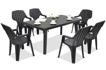 Tuinmeubelen Bergen/Alta voor 6 personen Bica antraciet