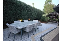 Exclusieve dining tuinset met grote tafel Córdoba voor 12 personen Garden Point wit