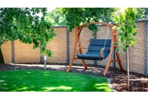 Balancelle de jardin en bois Bali Garden Point gris