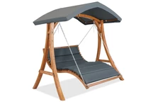 Balancelle de jardin en bois Manila Garden Point gris