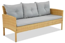Canapé Bari de techno rotin 3 places Garden Point beige
