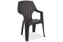 Chaise de jardin élégante Alta avec dossier haut Bica marron