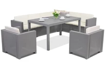 Ensemble canapé d'angle Colorado Comida Max 8 Bica gris technorotin