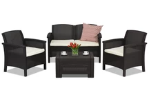 Ensemble en rotin Venezia Coffee 4 Bica marron