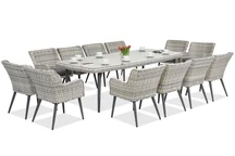 Exclusieve dining tuinset met grote tafel Córdoba voor 12 personen Garden Point wit