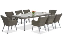 Exclusieve dining tuinset met grote tafel Córdoba voor 8 personen Garden Point grijs