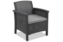 Fauteuil en technorotin Venezia Bica anthracite