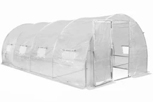 Folie tunnel met metalen frame 3x6m Garden Point wit met deur