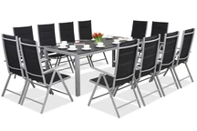Garden Point aluminium tuinmeubelen met grote Polywood Verona tafel voor 12 personen