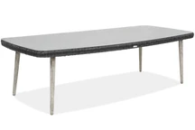Grande table de jardin en poly rotin Cordoba anthracite Garden Point