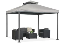 Grijs tuinpaviljoen Valencia 3x3m Garden Point
