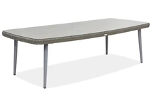 Grote tuintafel van kunststof rotan Córdoba Garden Point grijs