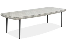 Grote tuintafel van kunststof rotan Córdoba Garden Point wit