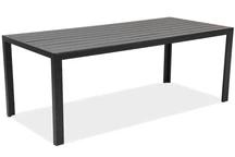 Grote tuintafel van kunststof rotan Córdoba Garden Point zwart