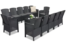 Lido Coffee Max 12 antraciet Bica technorattan meubelset