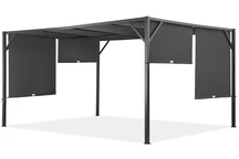 Metalen terraspergola Santorini 4 x 4m antraciet Garden Point