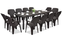 Mobilier de jardin Bergen/Alta pour 12 personnes Bica marron