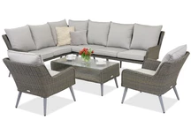 Tuinmeubelen Bilbao Hoek 7 Tuinpunt grijs