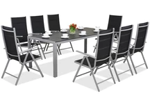Tuinmeubelen van aluminium met grote tafel Polywood Verona voor x personen Garden Point