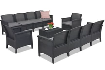 Venezia Coffee Max 10 antraciet Technorattan meubels Bica