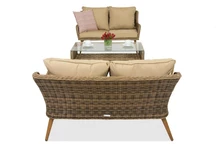 Bilbao Coffee tuinmeubelen met kleine tafel voor 4 personen Garden Point bruin