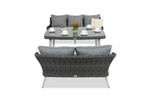 Salon de jardin Bilbao Apetito avec une grande table pour 5 personnes Garden Point anthracite