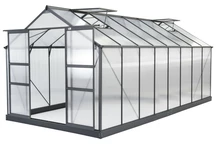 Serre en aluminium Azalia 3,1 x 4,9 m CoverTech anthracite