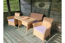 Valetta Garden Point beige technorattan tuinmeubelen