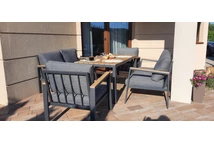 Zakintos Apetito 6 antraciet aluminium set Garden Point
