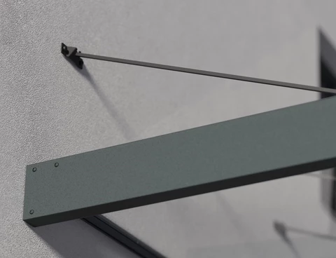 Auvent de porte en aluminium Sophia XL 1,4 x 2,9 m Palram - Canopia anthracite