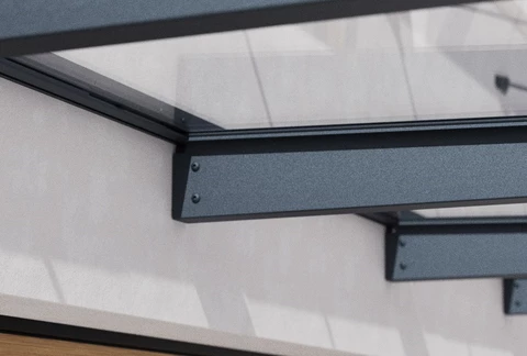 Auvent de porte en aluminium Sophia XL 1,4 x 2,9 m Palram - Canopia anthracite