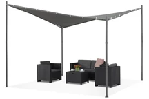 Antraciet terraspergola Mallorca 3 x 3m Garden Point