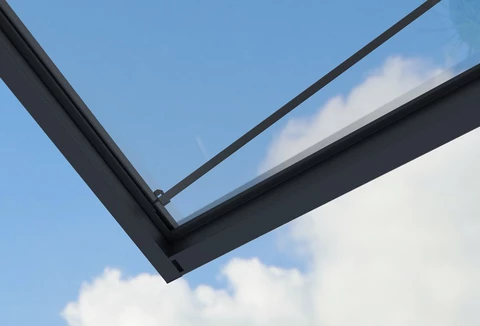 Auvent de porte en aluminium Sophia XL 1,4 x 2,9 m Palram - Canopia anthracite