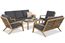 Braga Wood Coffee 7 Garden Point technorattan set