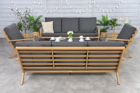 Braga Wood Coffee 8 Garden Point luxe technorattan meubelset