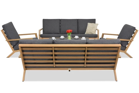 Braga Wood Coffee 8 Garden Point luxe technorattan meubelset