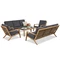 Braga Wood Coffee 8 Garden Point luxe technorattan meubelset