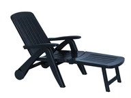 Chaise longue pliante Bica Cancun anthracite