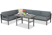 Coin de jardin avec table Porto Comida 5 anthracite Garden Point