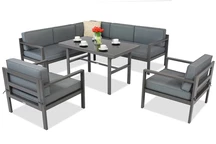 Garden Point Porto Comida 6 canapé d'angle anthracite