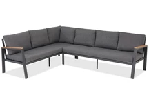 Garden Point anthracite Zakintos technorattan garden corner