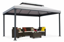 Grijs tuinpaviljoen Valencia 4x4 m Garden Point