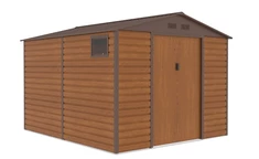 Metalen gereedschapshuisje Malmo 2,8 x 3,2 m Winkel Boss bruin