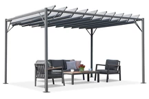Pergola terrasse anthracite Malaga 3x4m Garden Point