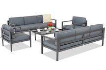 Porto Coffee 8 anthracite Garden Point ensemble de meubles de jardin de luxe