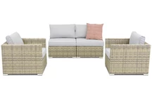 Salon de jardin en rotin Wenecja 4EP Garden Point gris