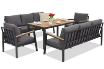 Zakintos Apetito 8 anthracite aluminium set Garden Point
